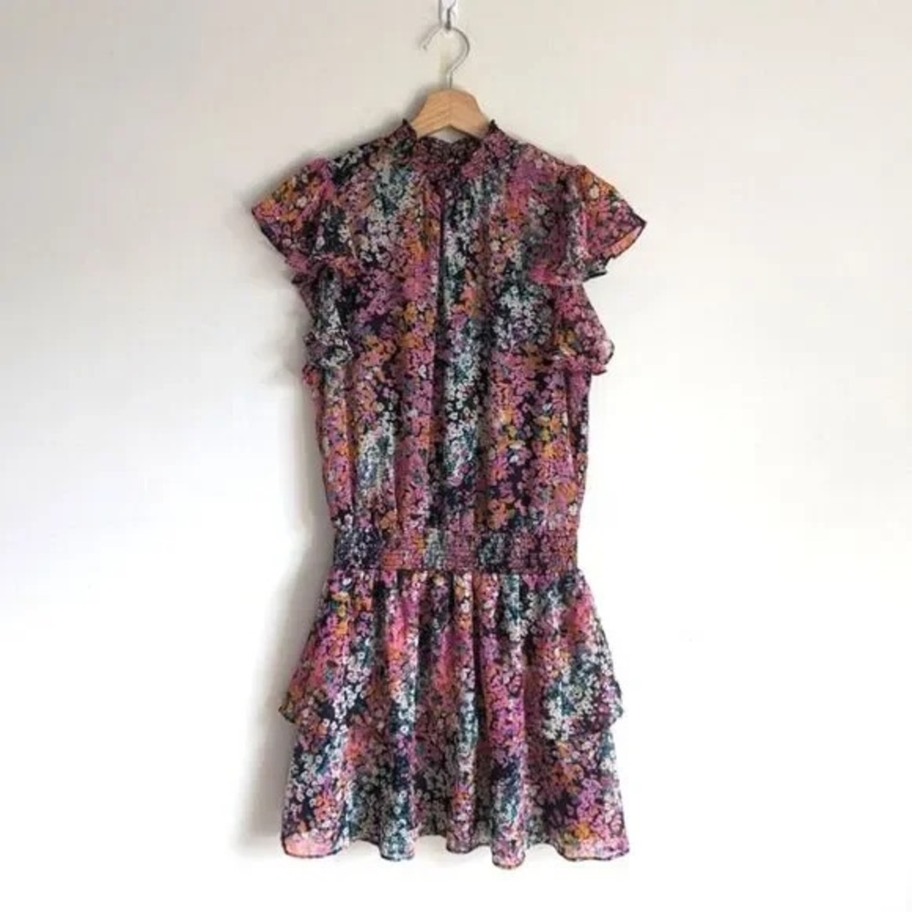 1.STATE Black Dress with Floral Accents